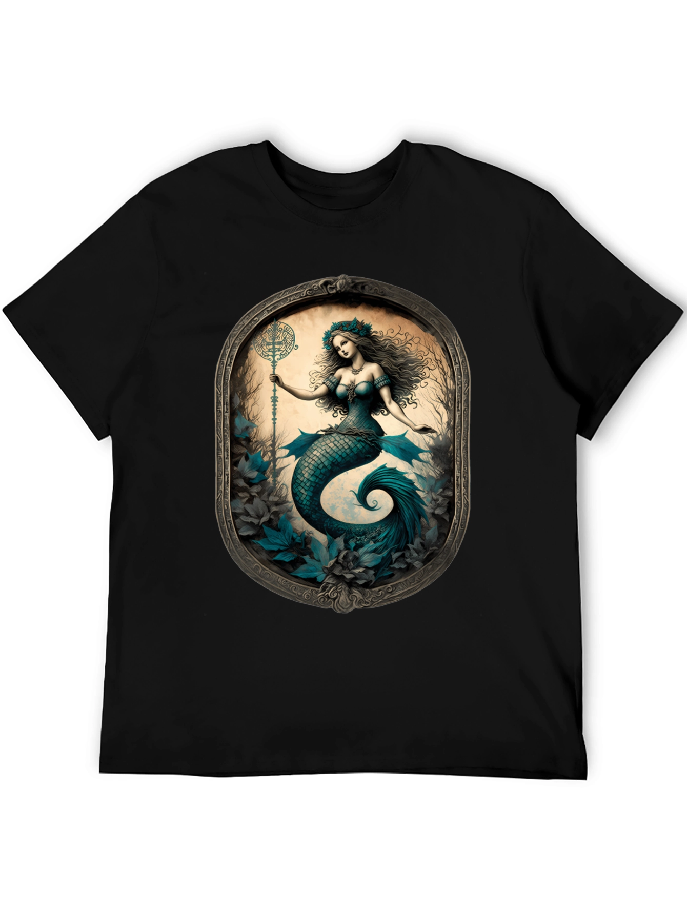 Mermaid Print Tee: Mythical Creature T-Shirt