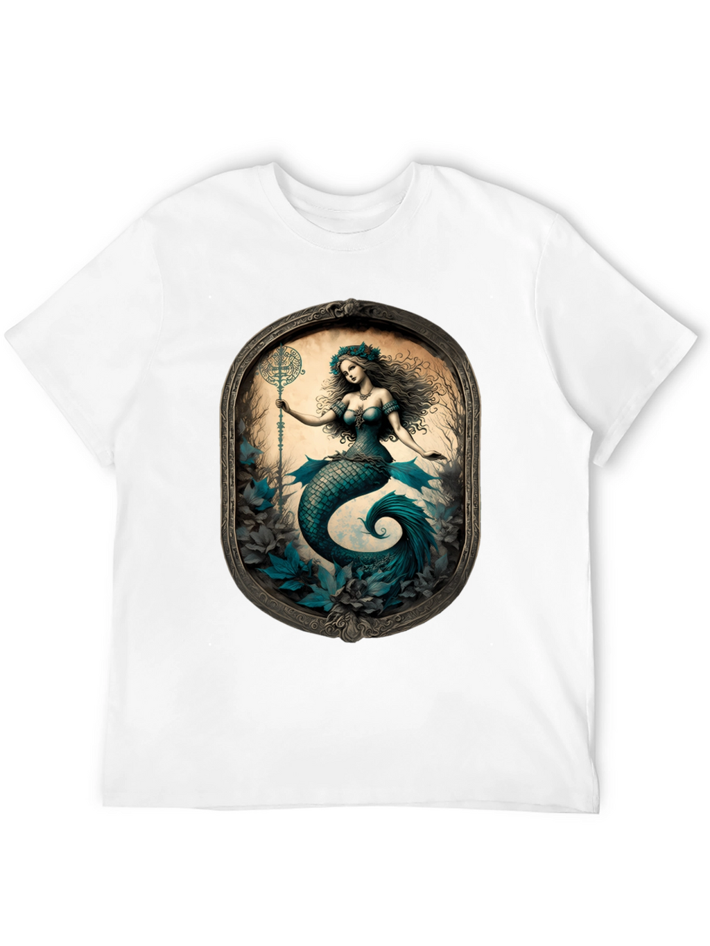 Mermaid Print Tee: Mythical Creature T-Shirt