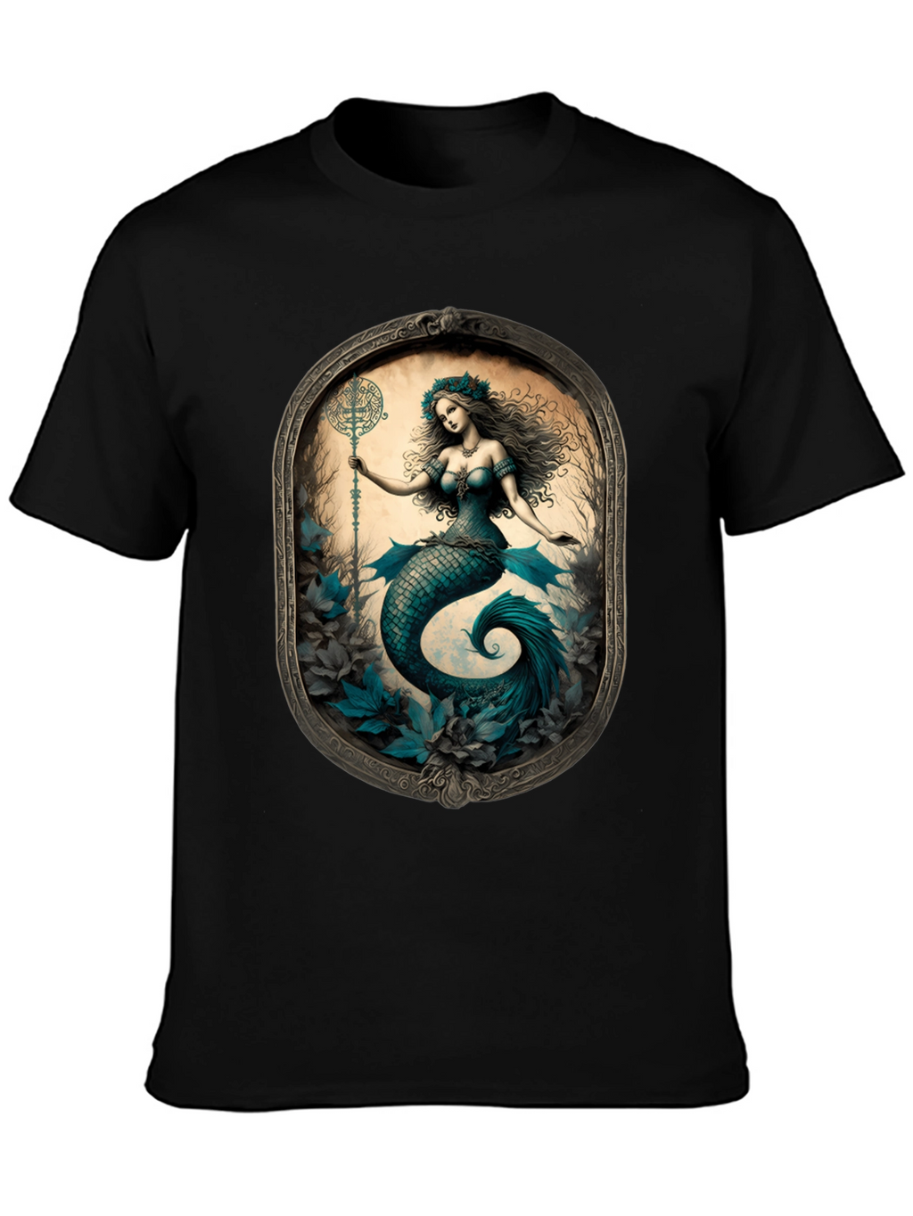 Mermaid Print Tee: Mythical Creature T-Shirt