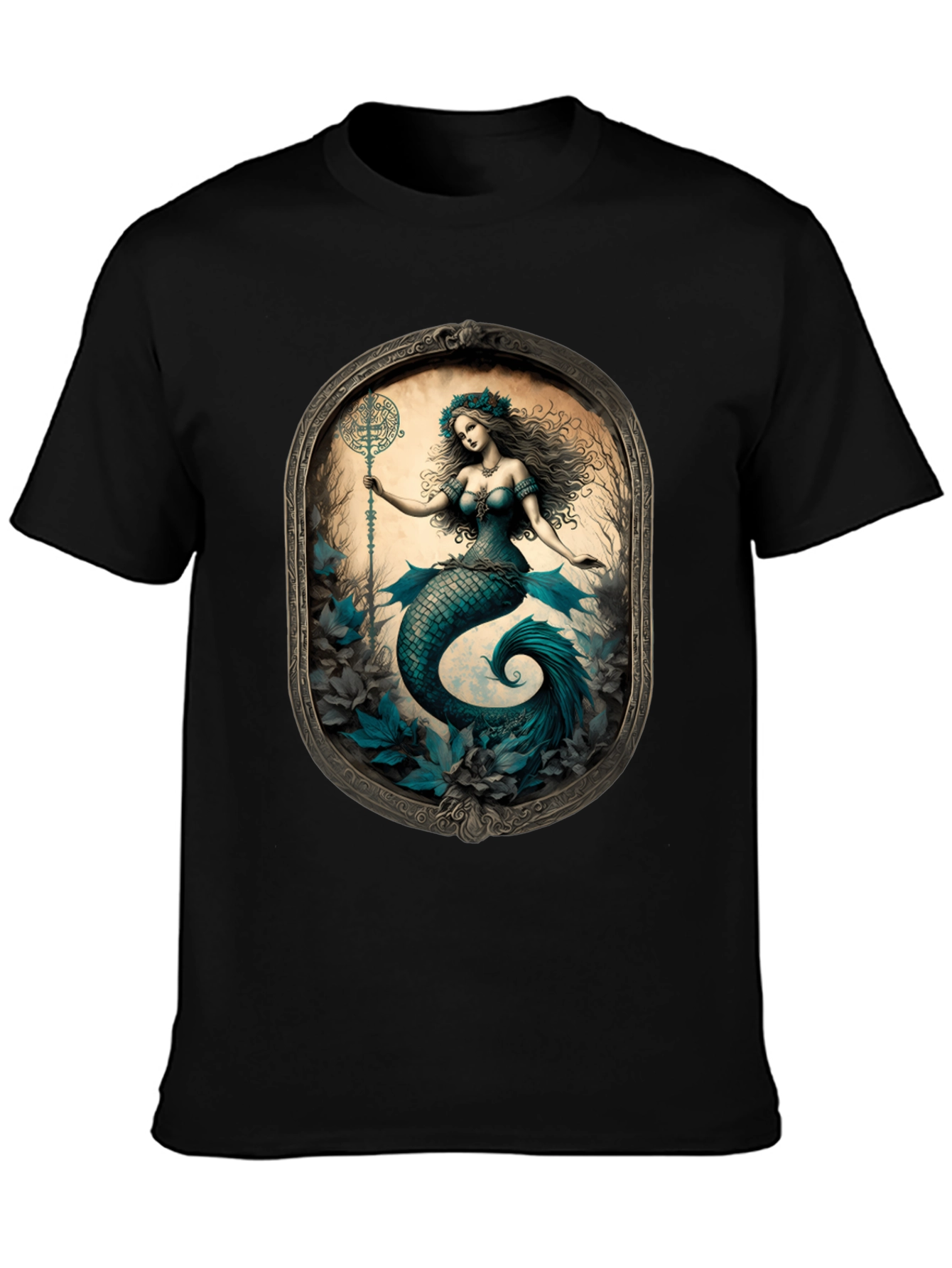 Mermaid Print Tee: Mythical Creature T-Shirt