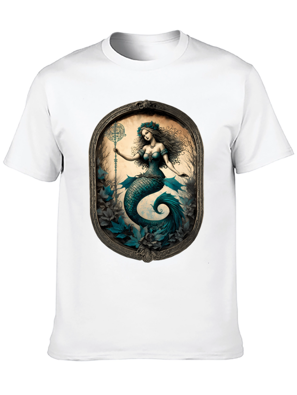 Mermaid Print Tee: Mythical Creature T-Shirt