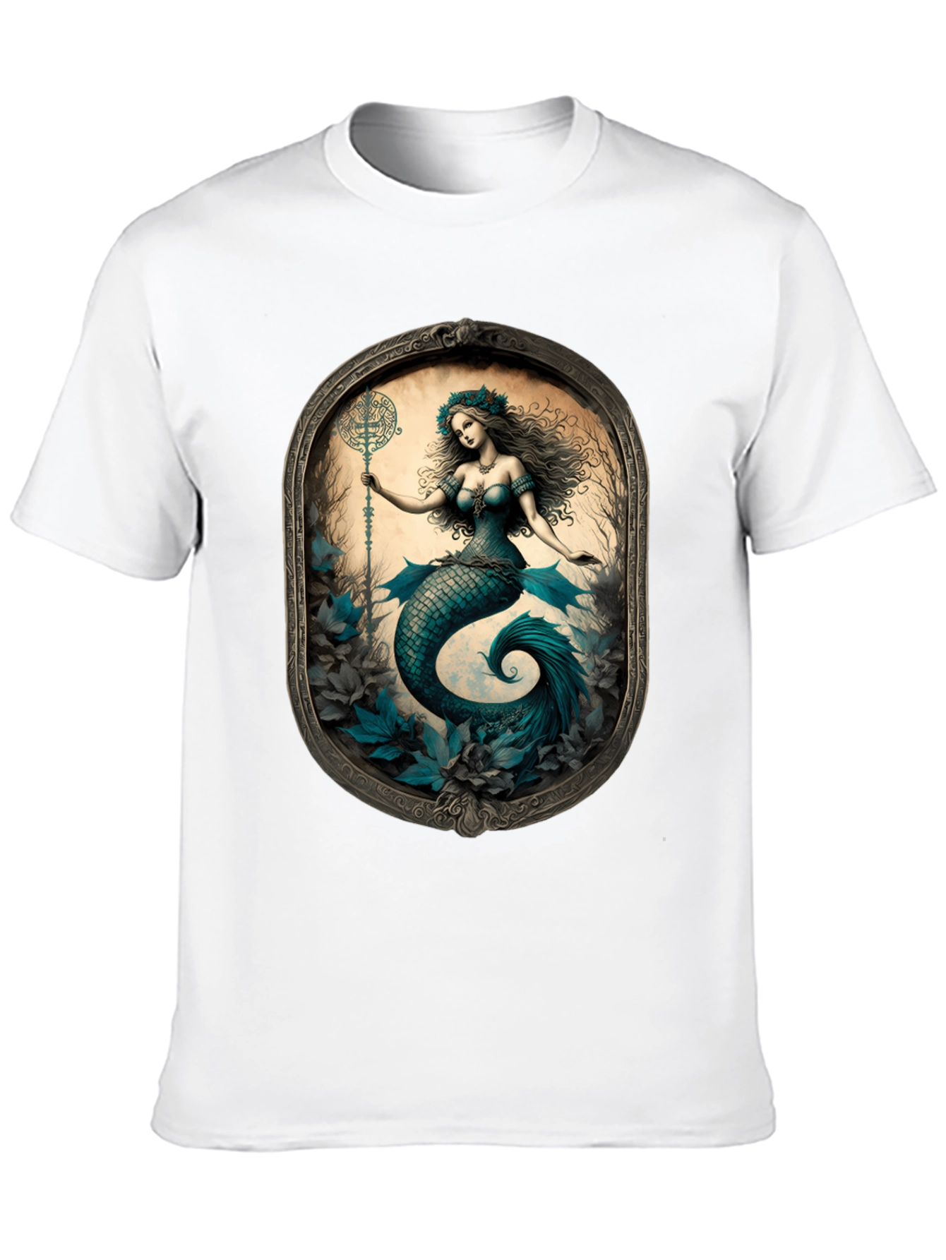 Mermaid Print Tee: Mythical Creature T-Shirt