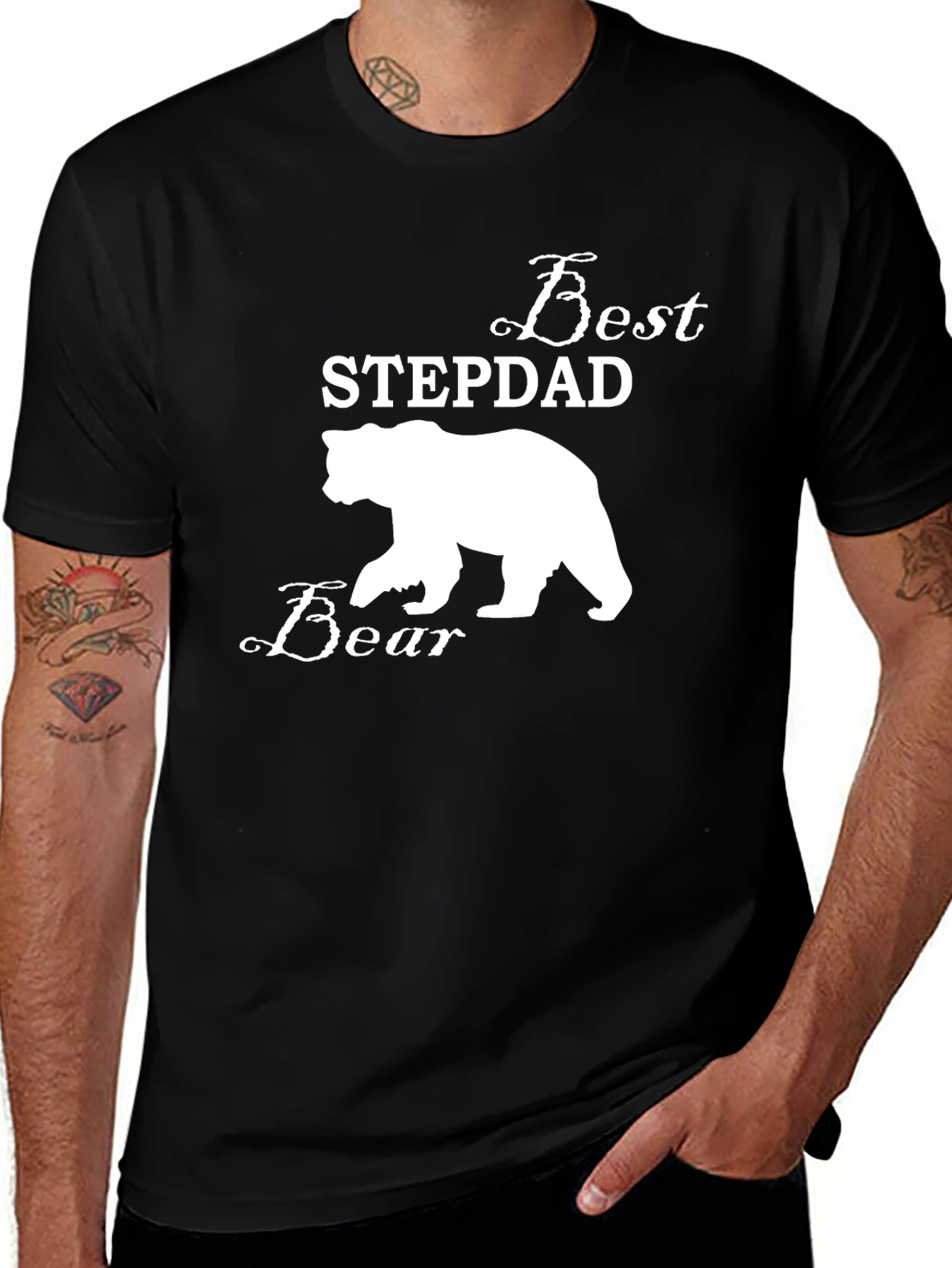 Best Stepdad Bear T-Shirt - Perfect Gift!