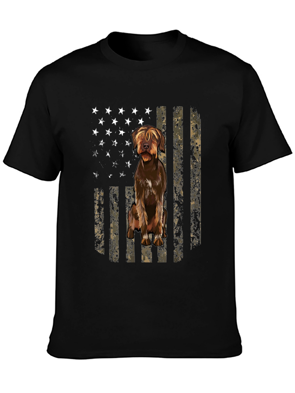American Flag Dog T-Shirt
