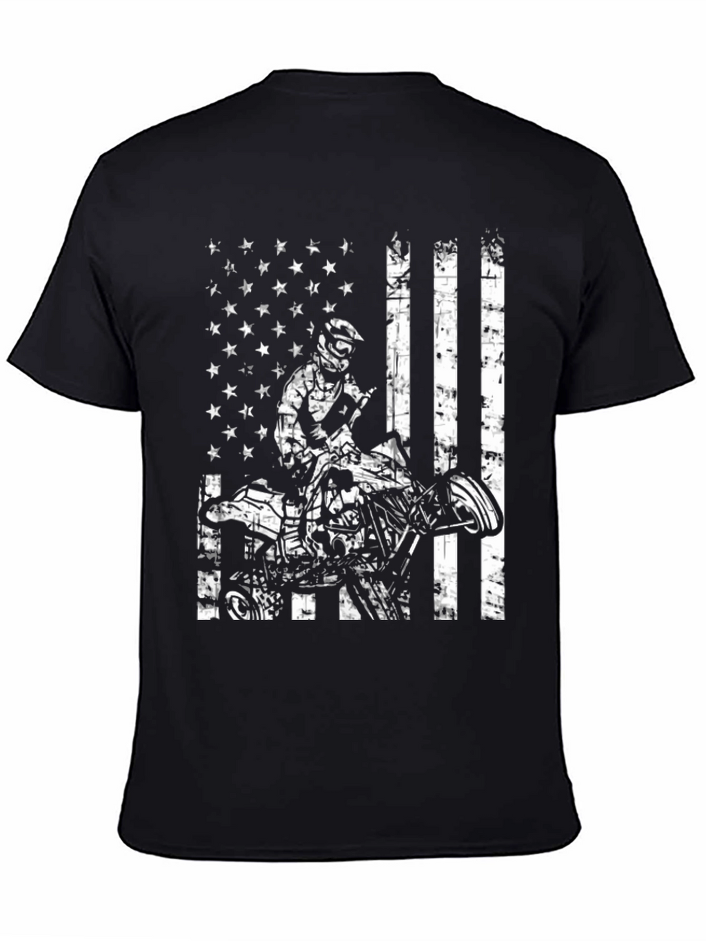 ATV Rider American Flag Graphic Tee