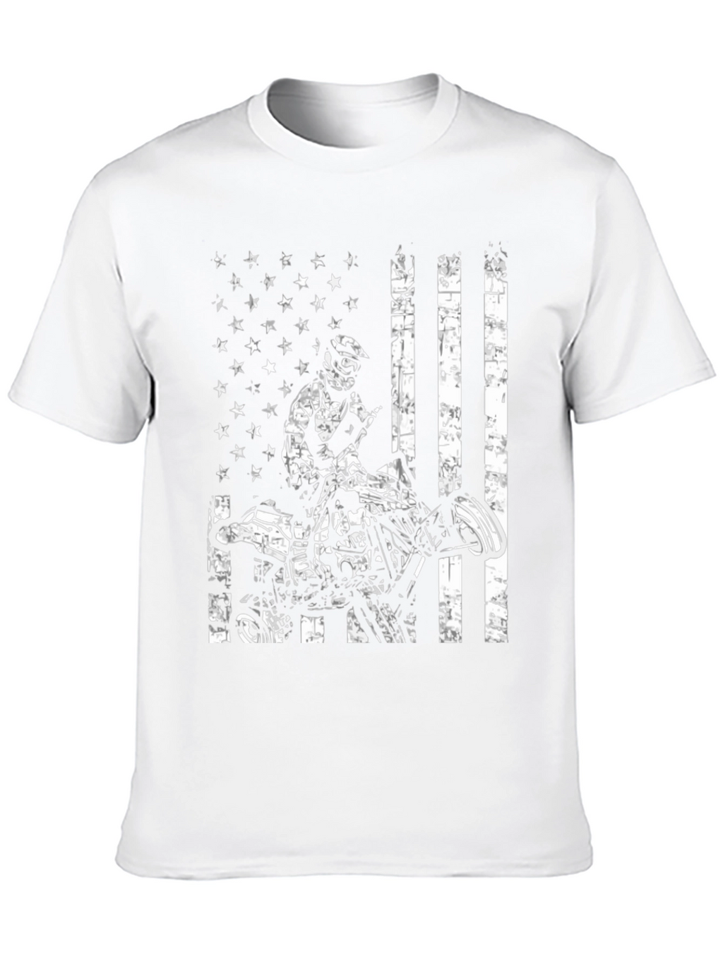 ATV Rider American Flag Graphic Tee