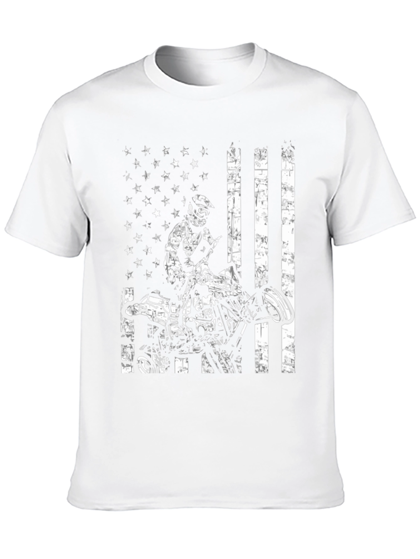 ATV Rider American Flag Graphic Tee
