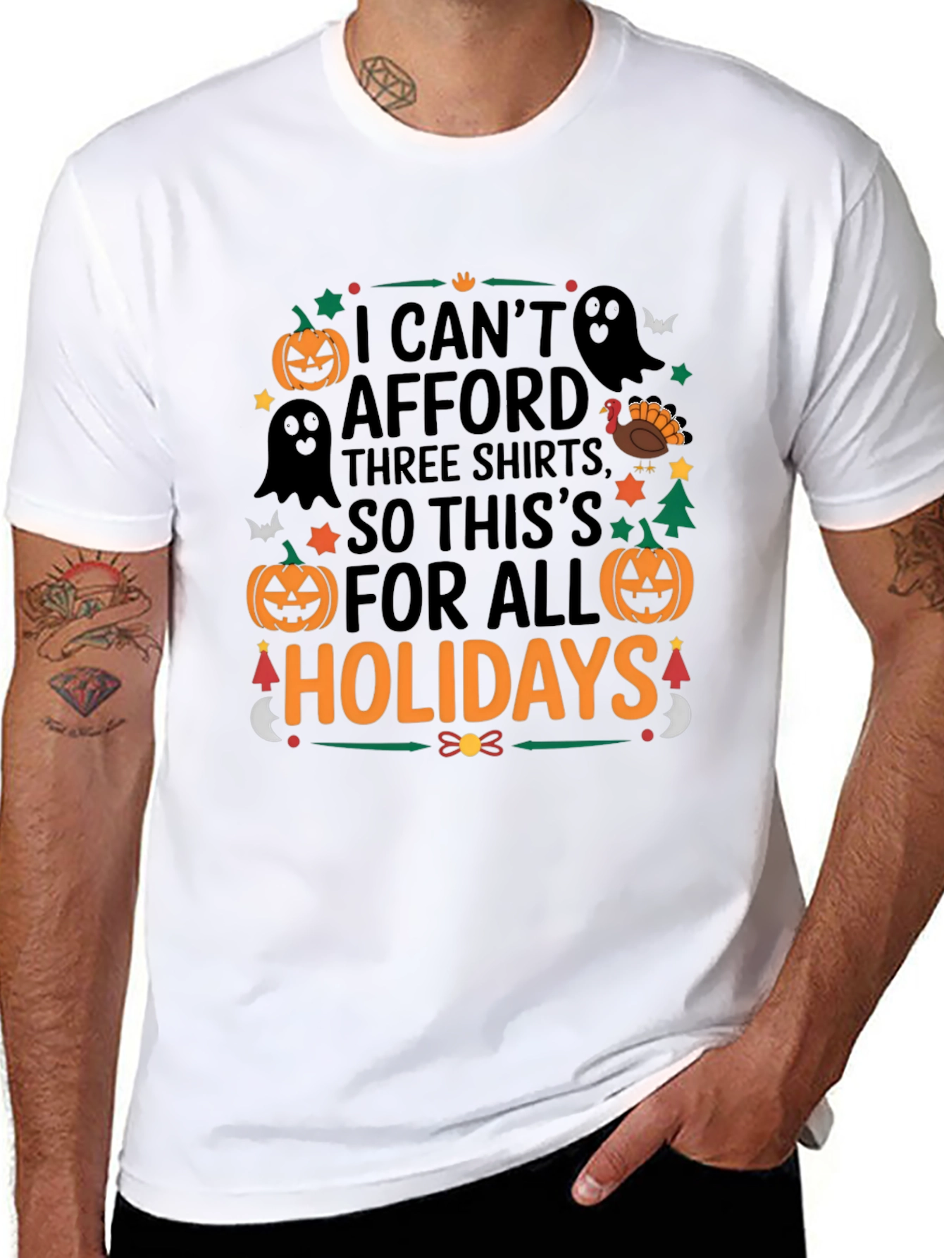 Funny Holiday Shirt - I Cant Afford Three Shirts