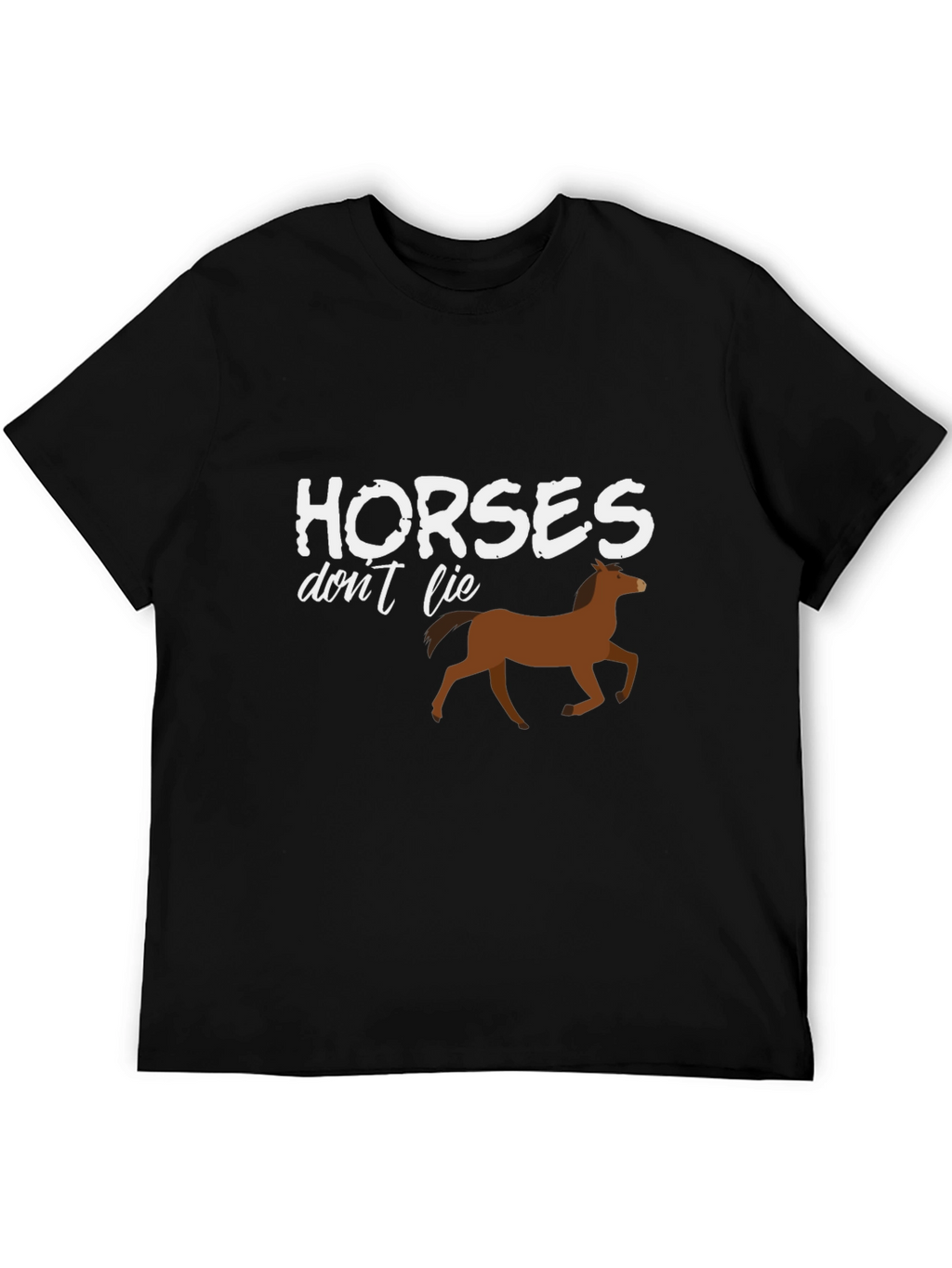 Horses Dont Lie Graphic T-Shirt - Black