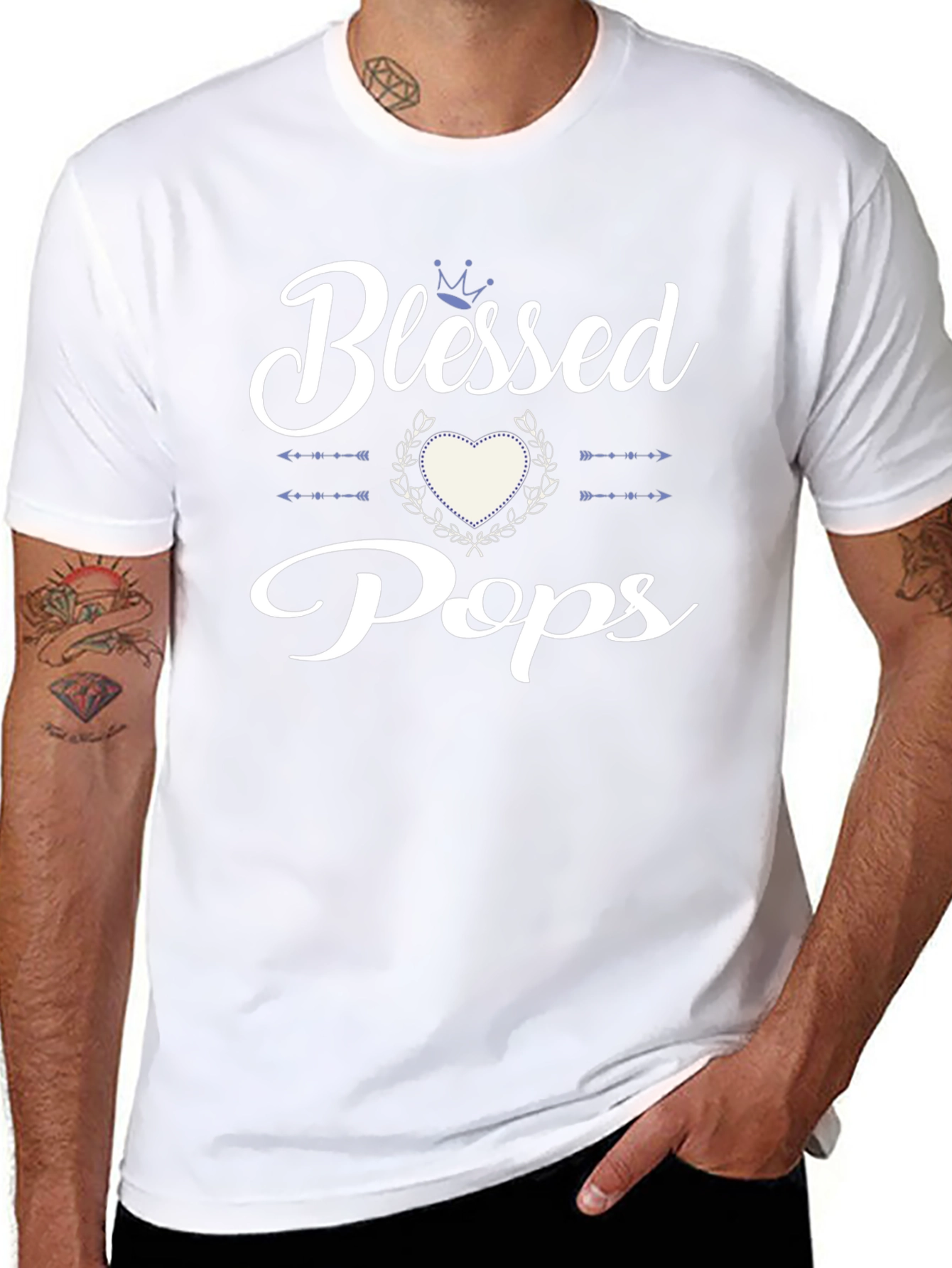 Blessed Pops Graphic T-Shirt - Fathers Day Gift