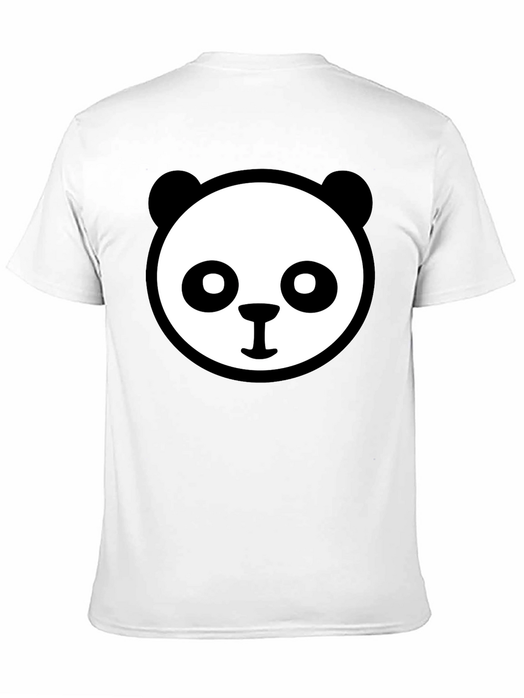 Panda Face Graphic Tee - Cute Black T-Shirt