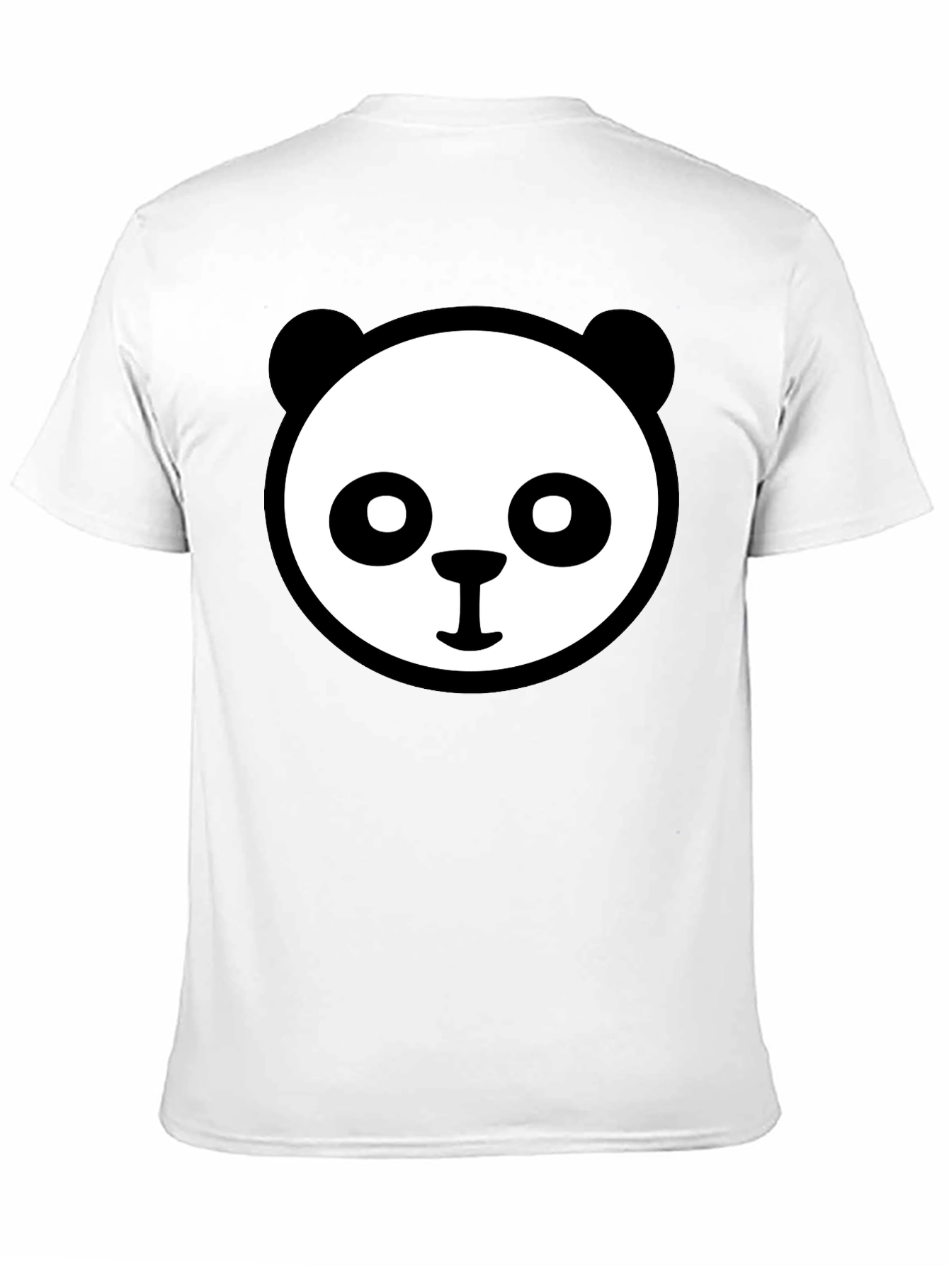 Panda Face Graphic Tee - Cute Black T-Shirt