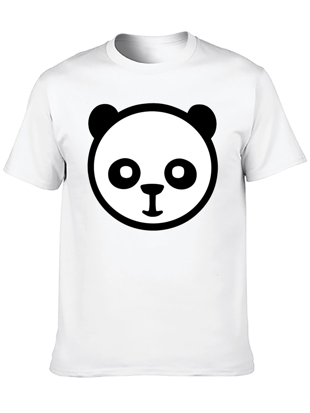 Panda Face Graphic Tee - Cute Black T-Shirt