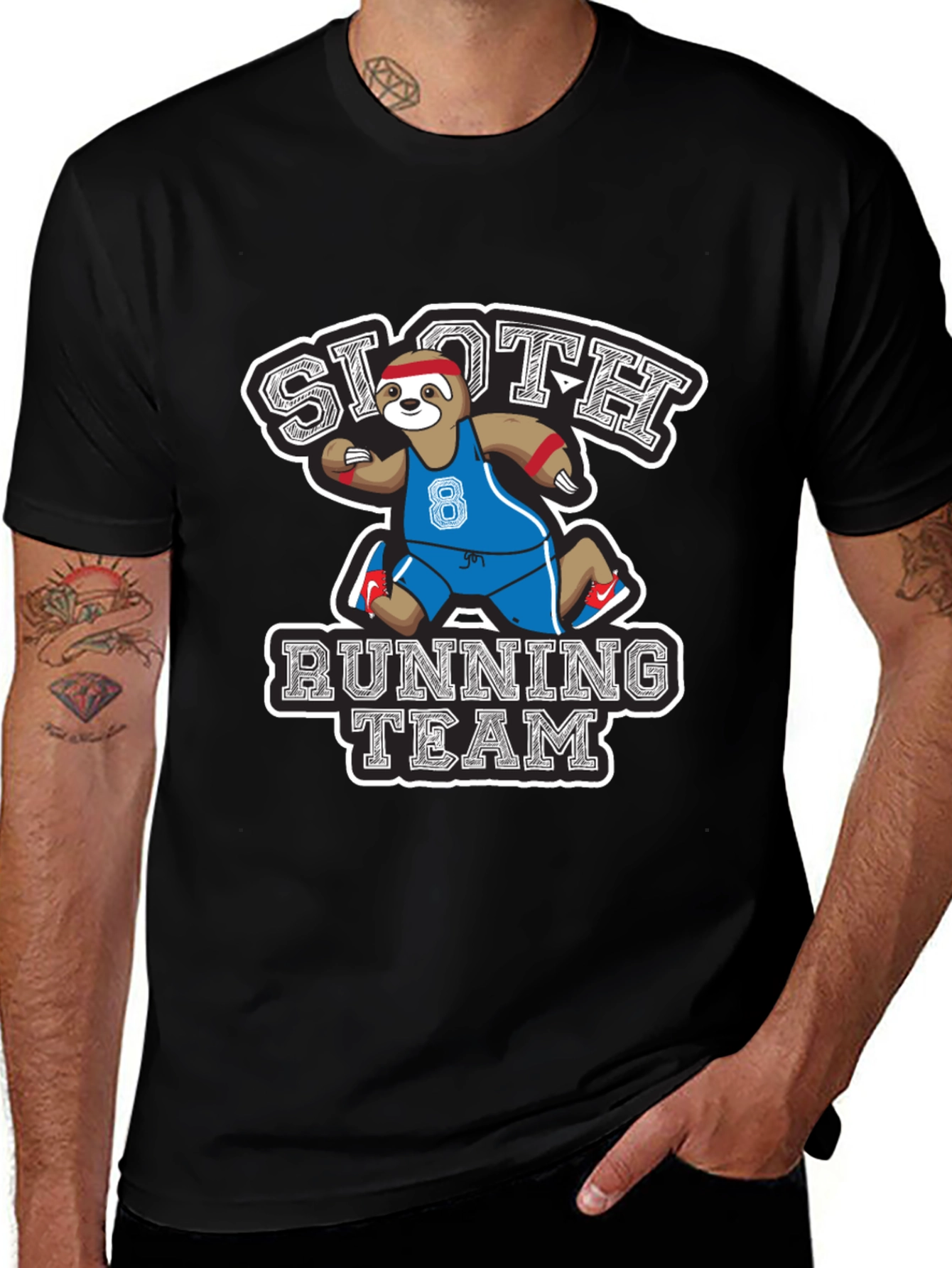 Sloth Running Team Graphic T-Shirt