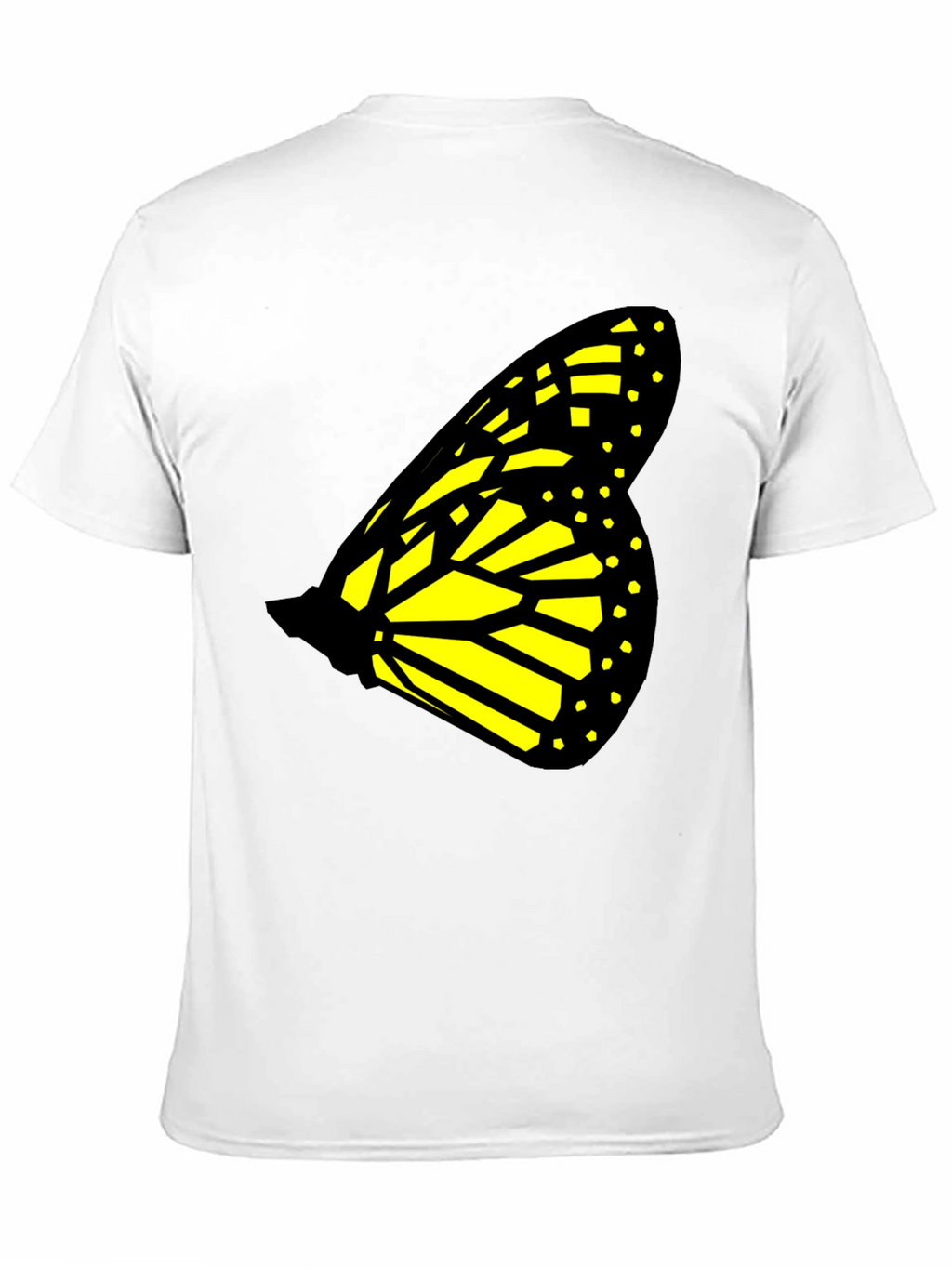 Butterfly Wing Graphic Tee - Black Cotton T-Shirt