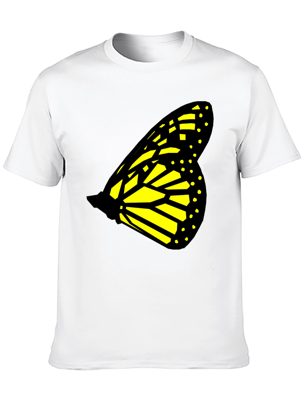 Butterfly Wing Graphic Tee - Black Cotton T-Shirt