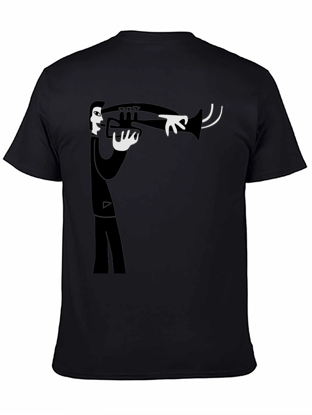 Jazz Musician Graphic T-Shirt - Black Cotton Tee