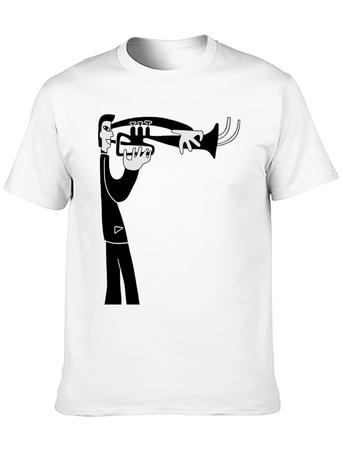 Jazz Musician Graphic T-Shirt - Black Cotton Tee