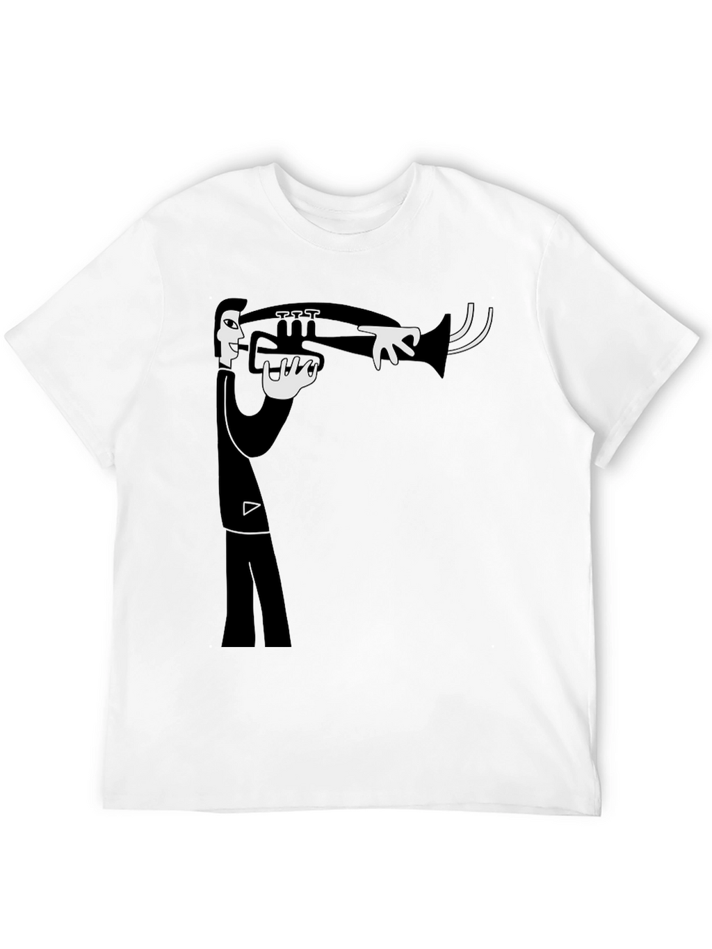 Jazz Musician Graphic T-Shirt - Black Cotton Tee