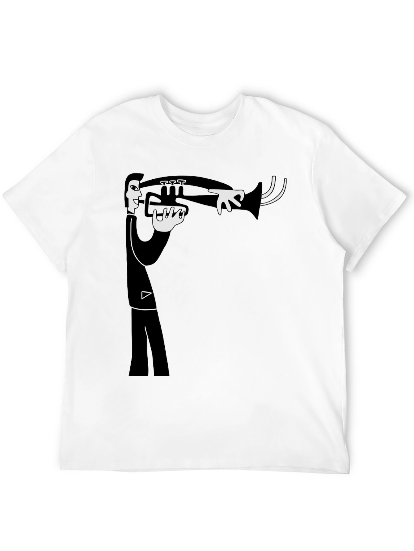Jazz Musician Graphic T-Shirt - Black Cotton Tee