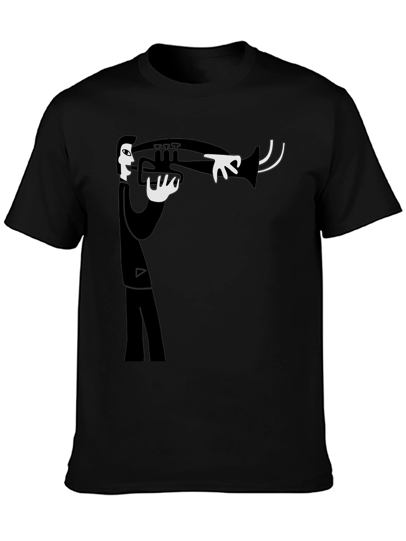 Jazz Musician Graphic T-Shirt - Black Cotton Tee