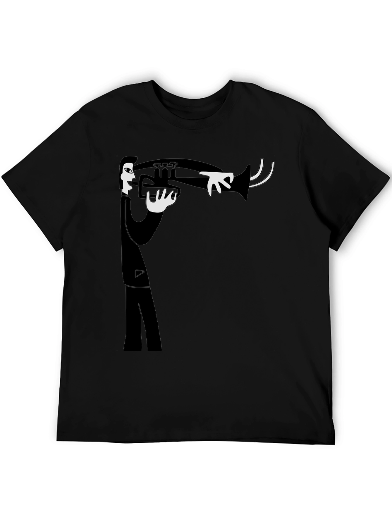 Jazz Musician Graphic T-Shirt - Black Cotton Tee
