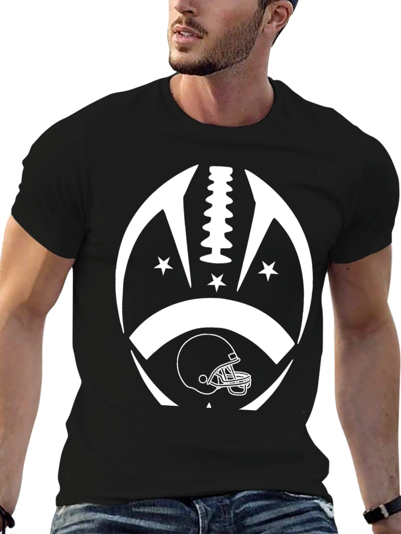 Football Helmet Graphic Tee