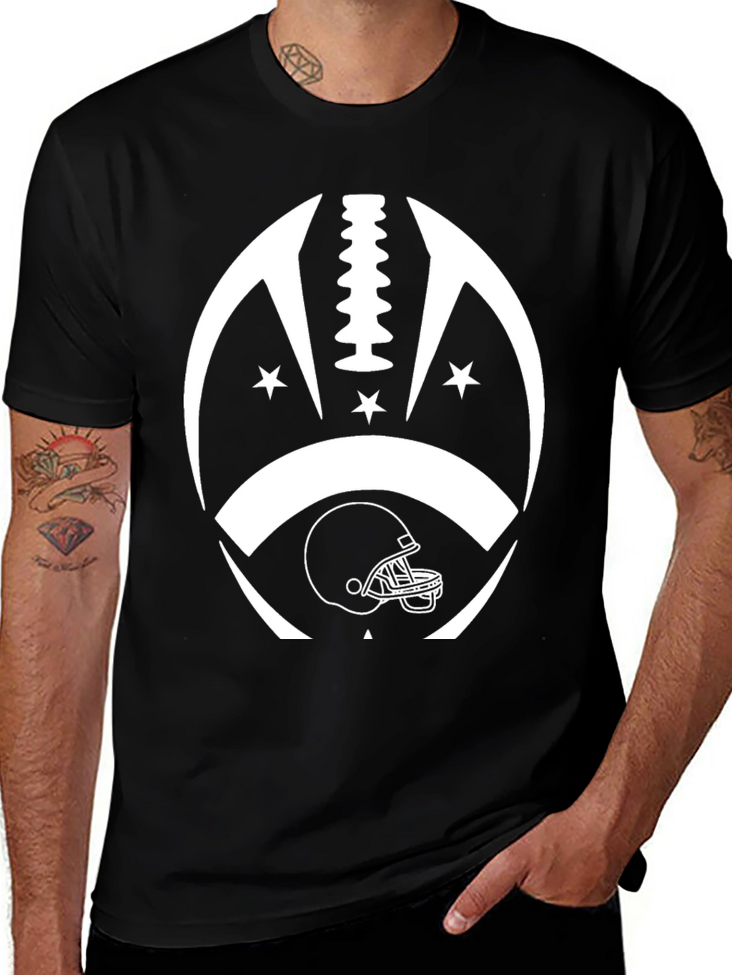 Football Helmet Graphic Tee