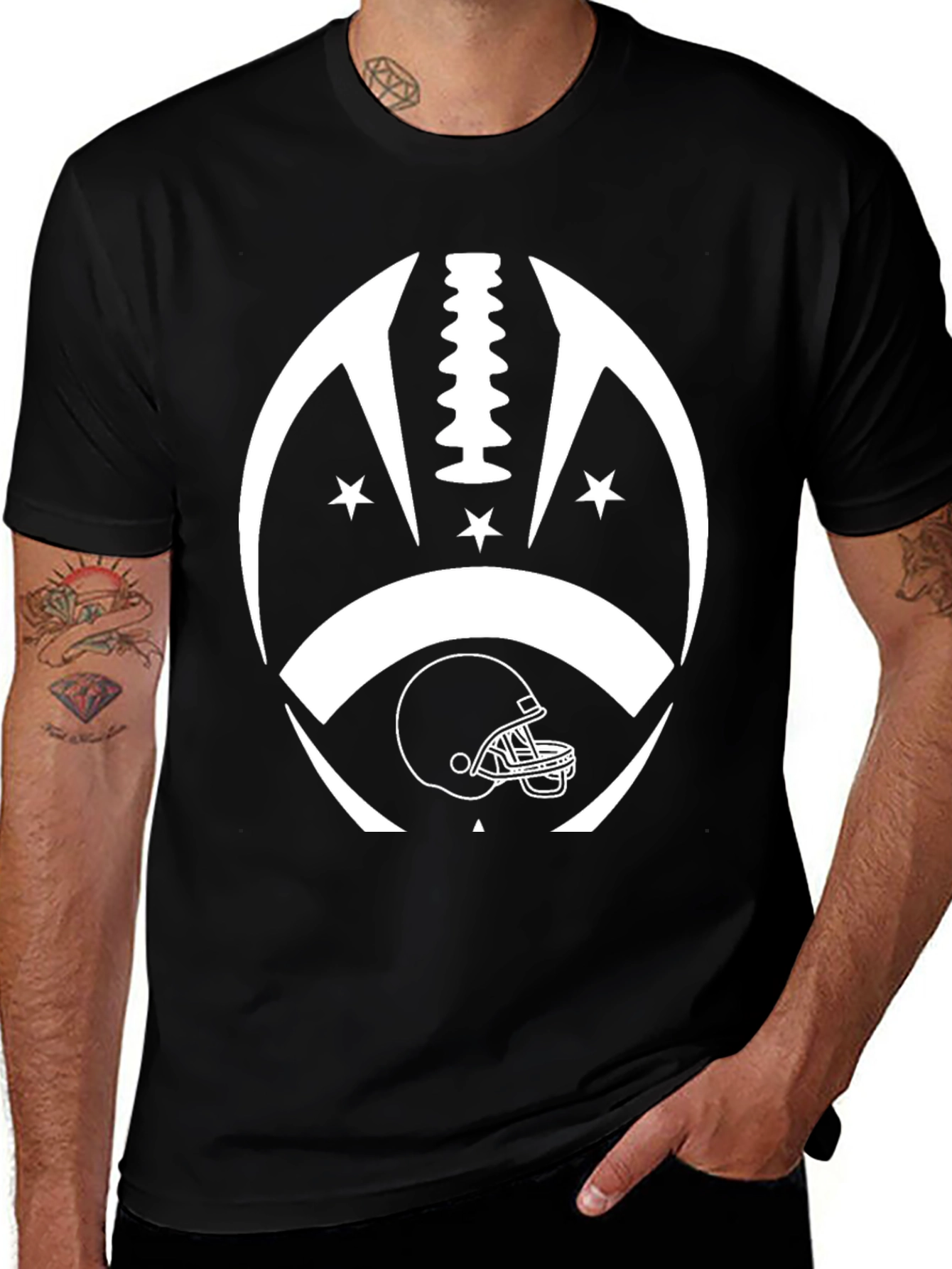 Football Helmet Graphic Tee