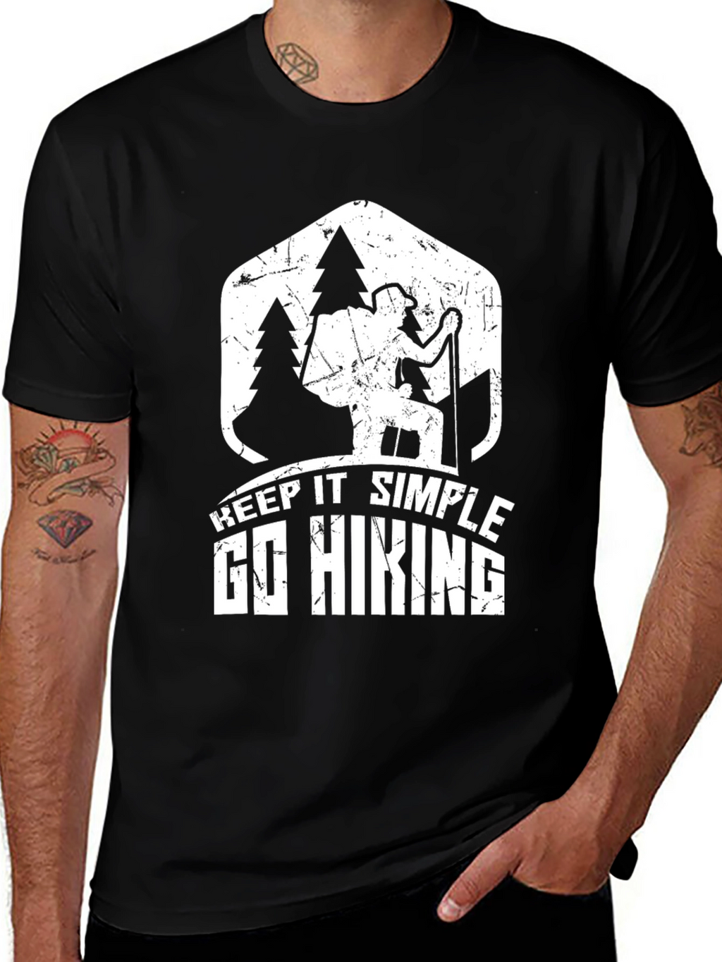 Keep It Simple Go Hiking Black T-Shirt