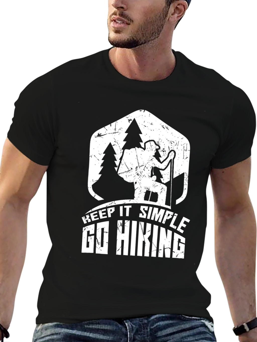 Keep It Simple Go Hiking Black T-Shirt
