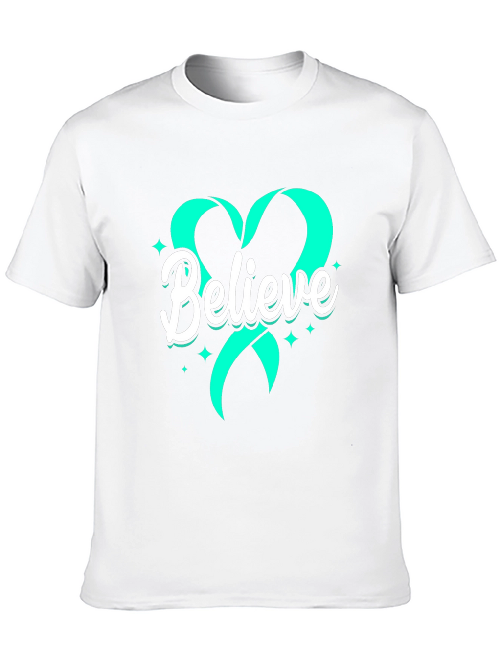 Believe Heart Ribbon Graphic Tee