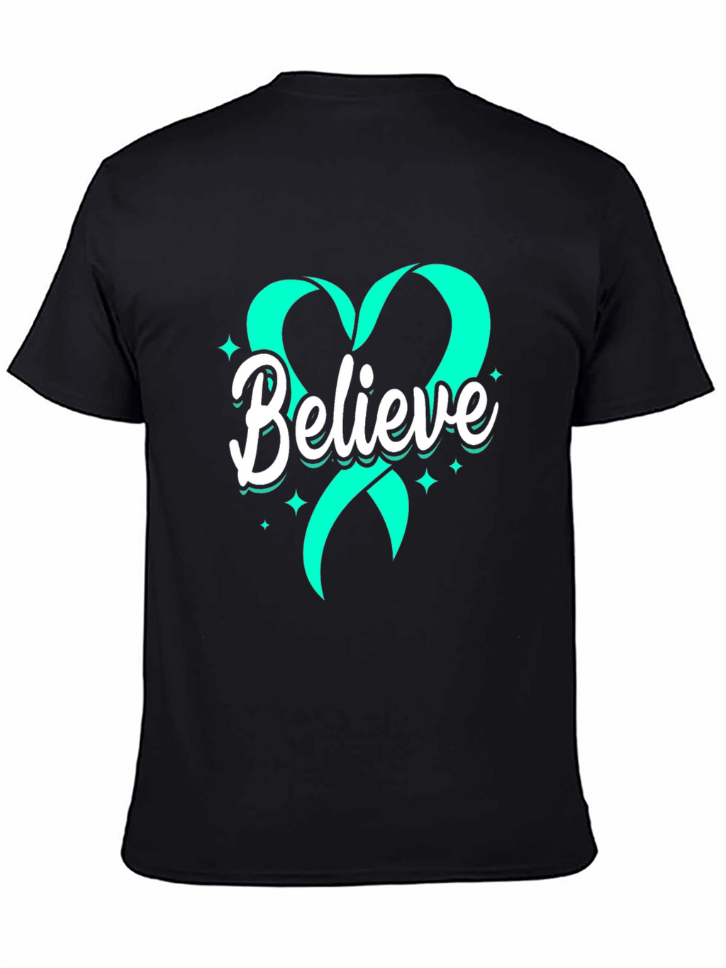Believe Heart Ribbon Graphic Tee