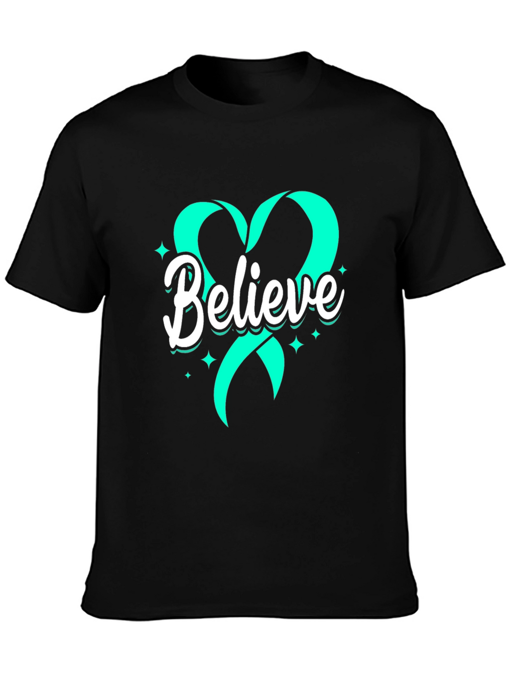 Believe Heart Ribbon Graphic Tee