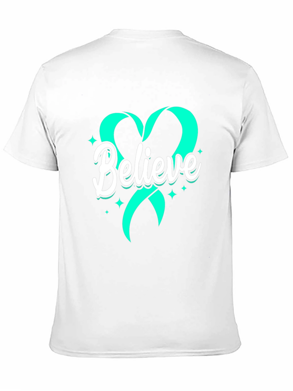 Believe Heart Ribbon Graphic Tee