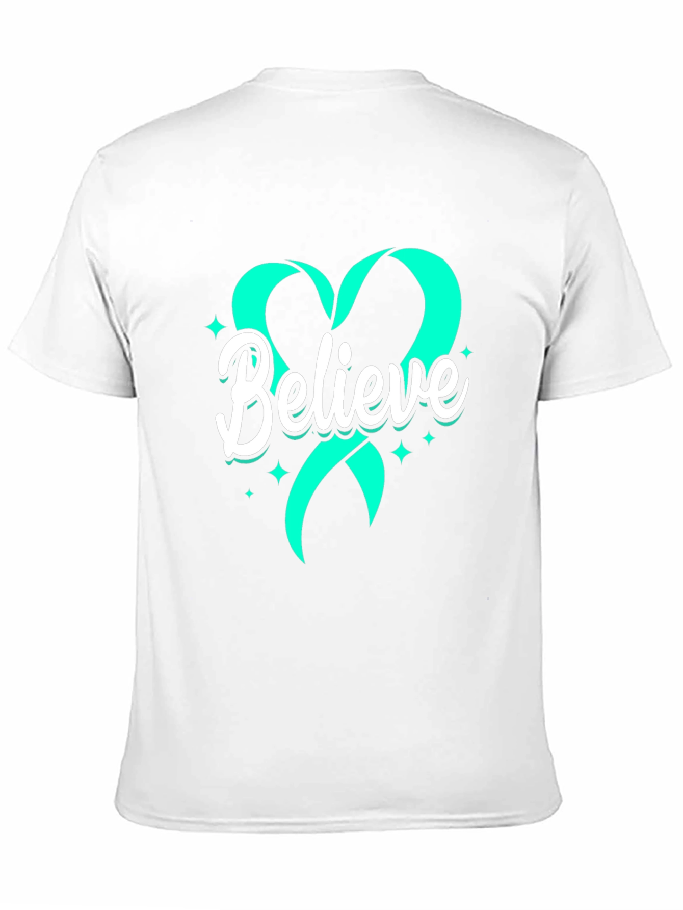 Believe Heart Ribbon Graphic Tee