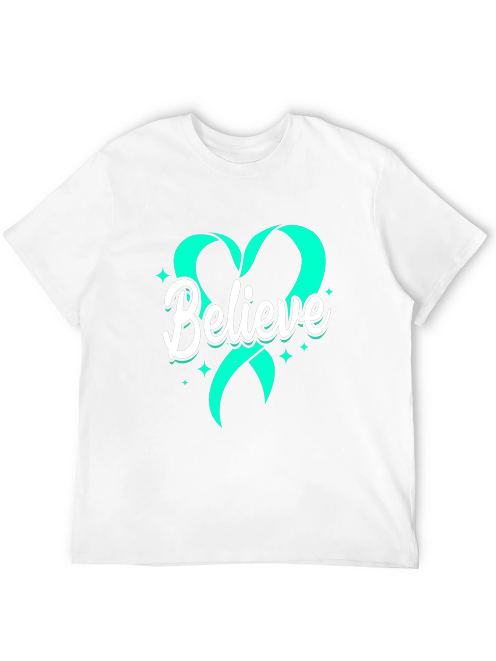 Believe Heart Ribbon Graphic Tee
