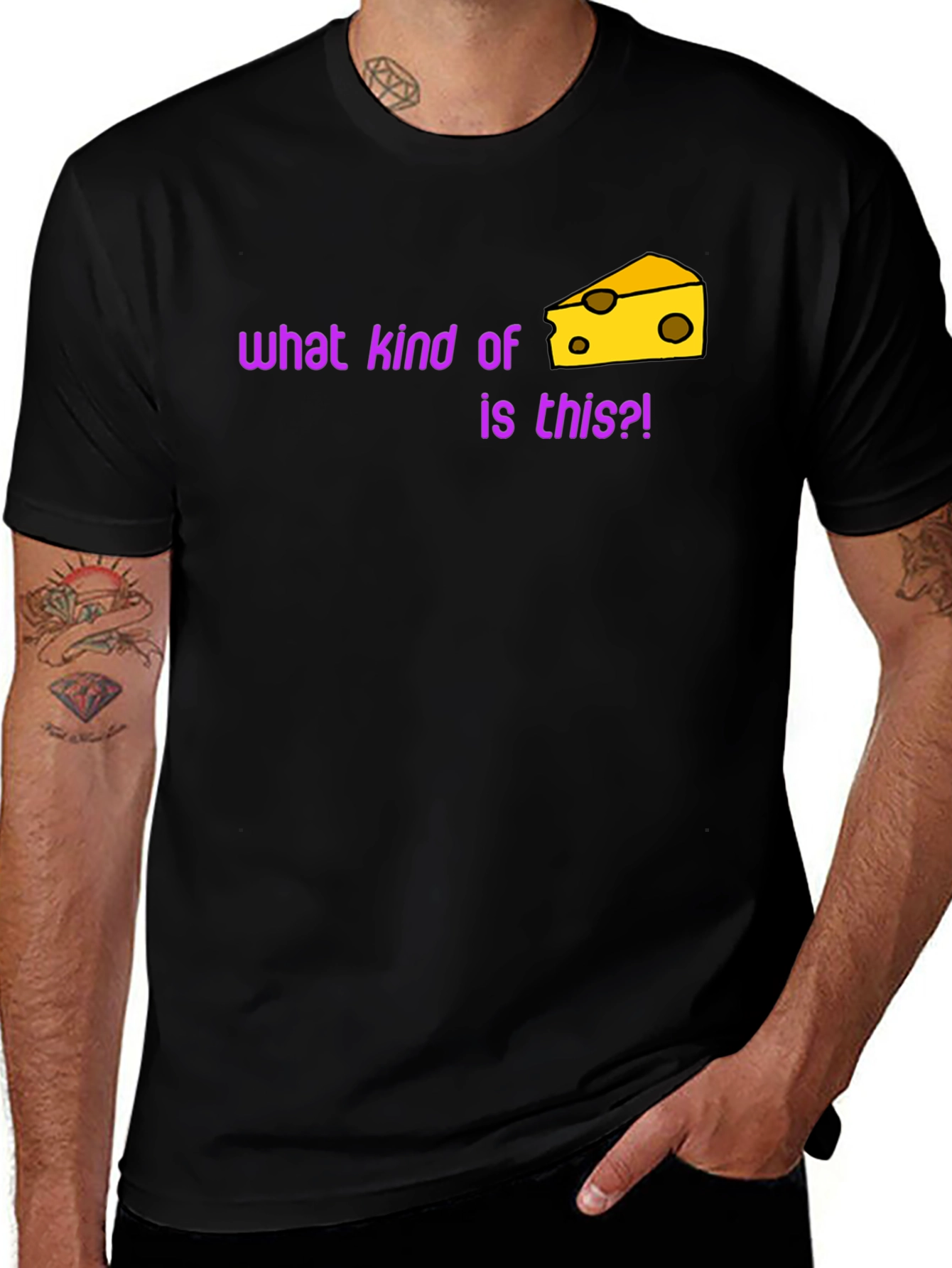 Funny Cheese T-Shirt - What Kind of Cheese Is This?!
