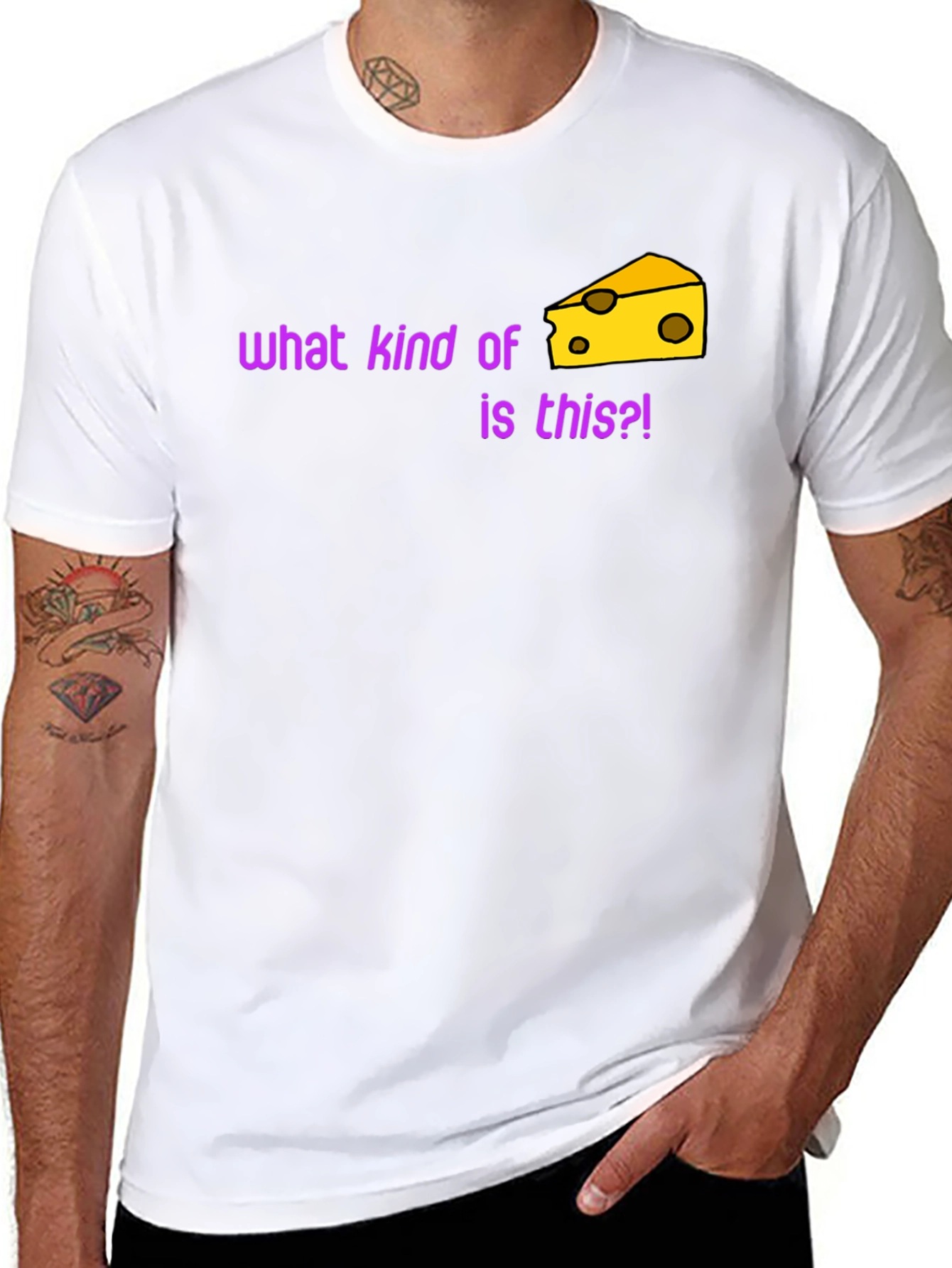 Funny Cheese T-Shirt - What Kind of Cheese Is This?!