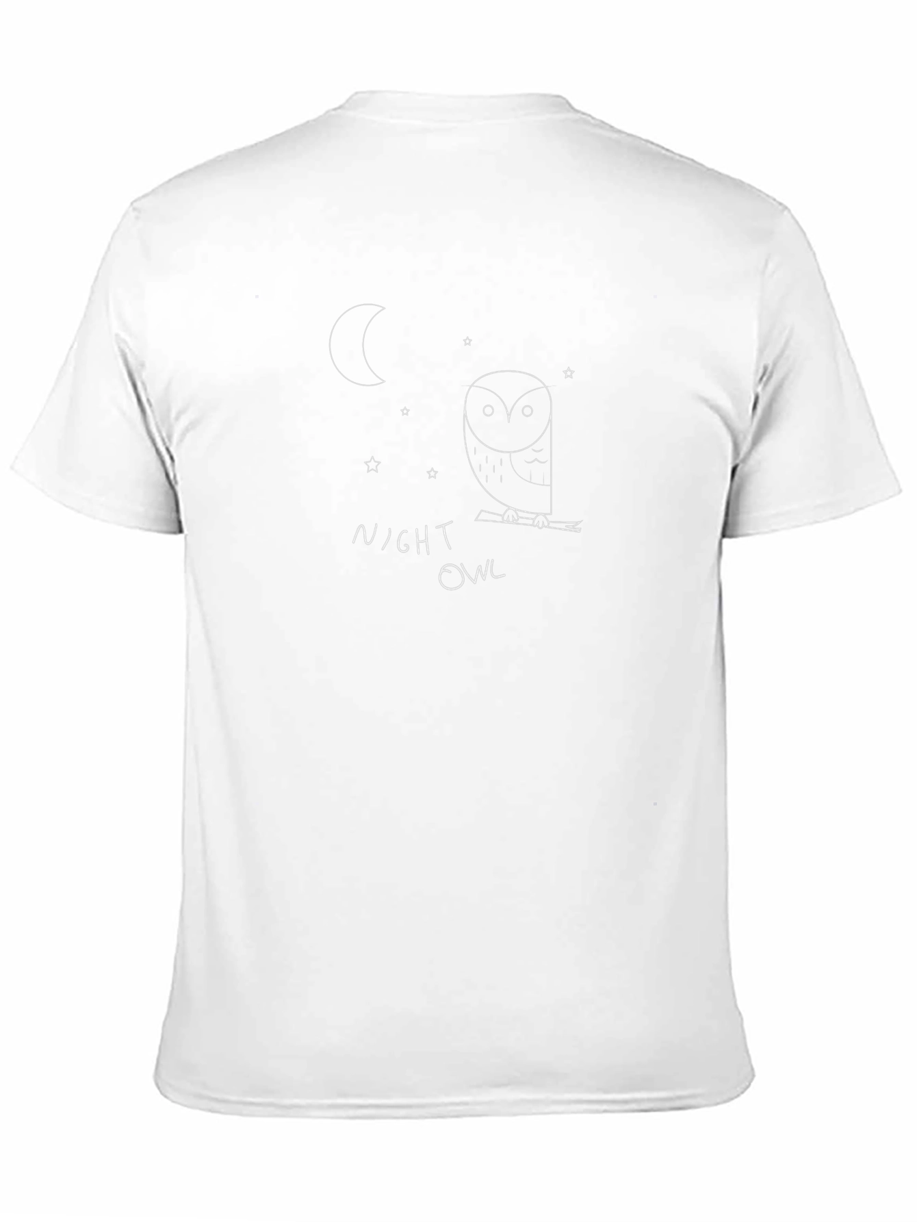 Night Owl Graphic Tee - Unisex Black Cotton T-Shirt