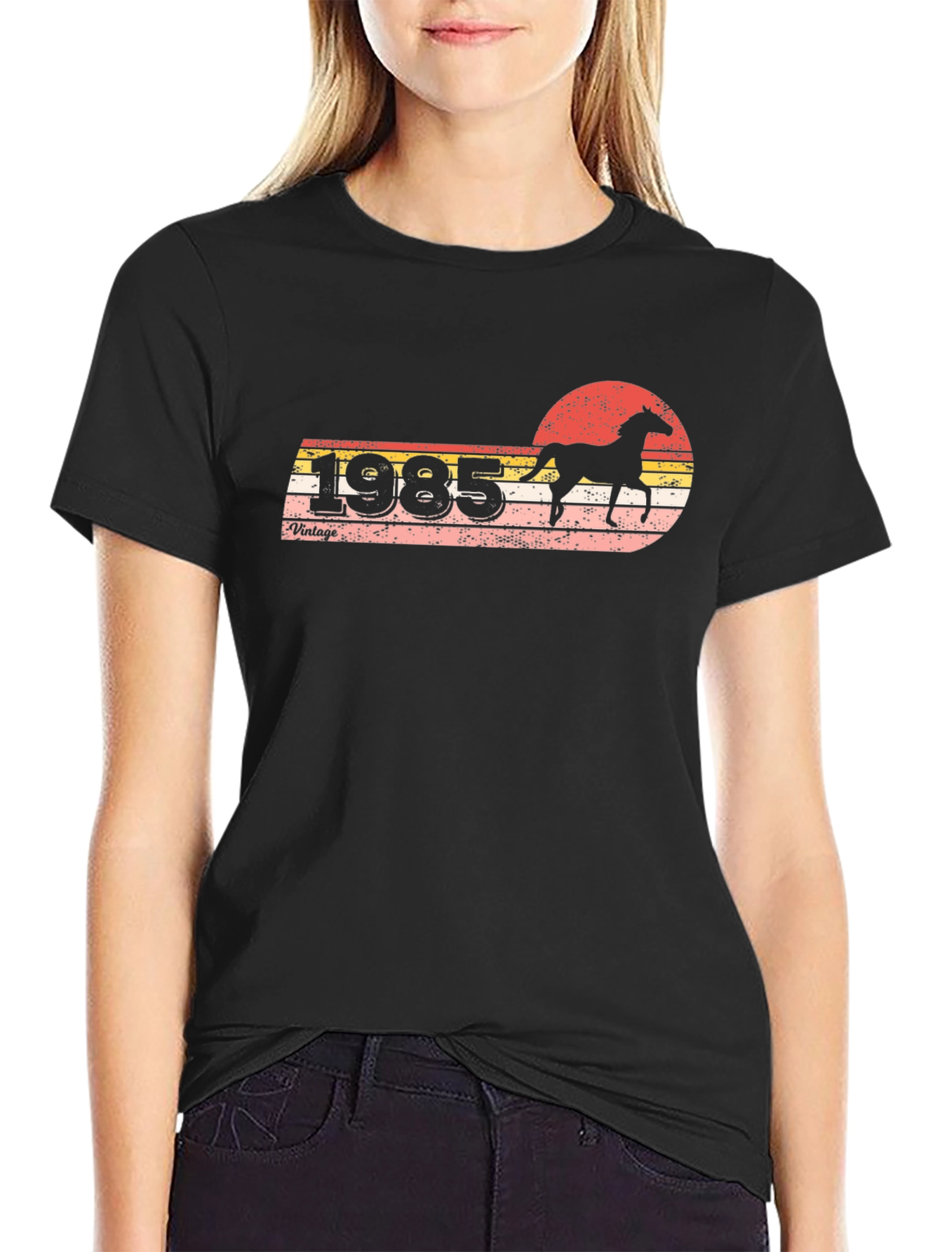 Vintage 1985 Horse Graphic T-Shirt