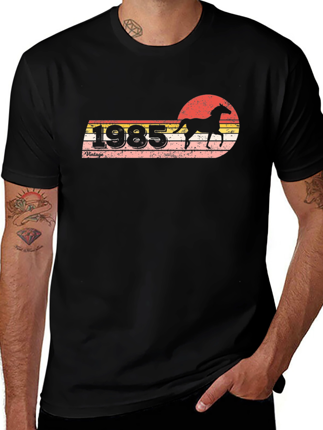 Vintage 1985 Horse Graphic T-Shirt