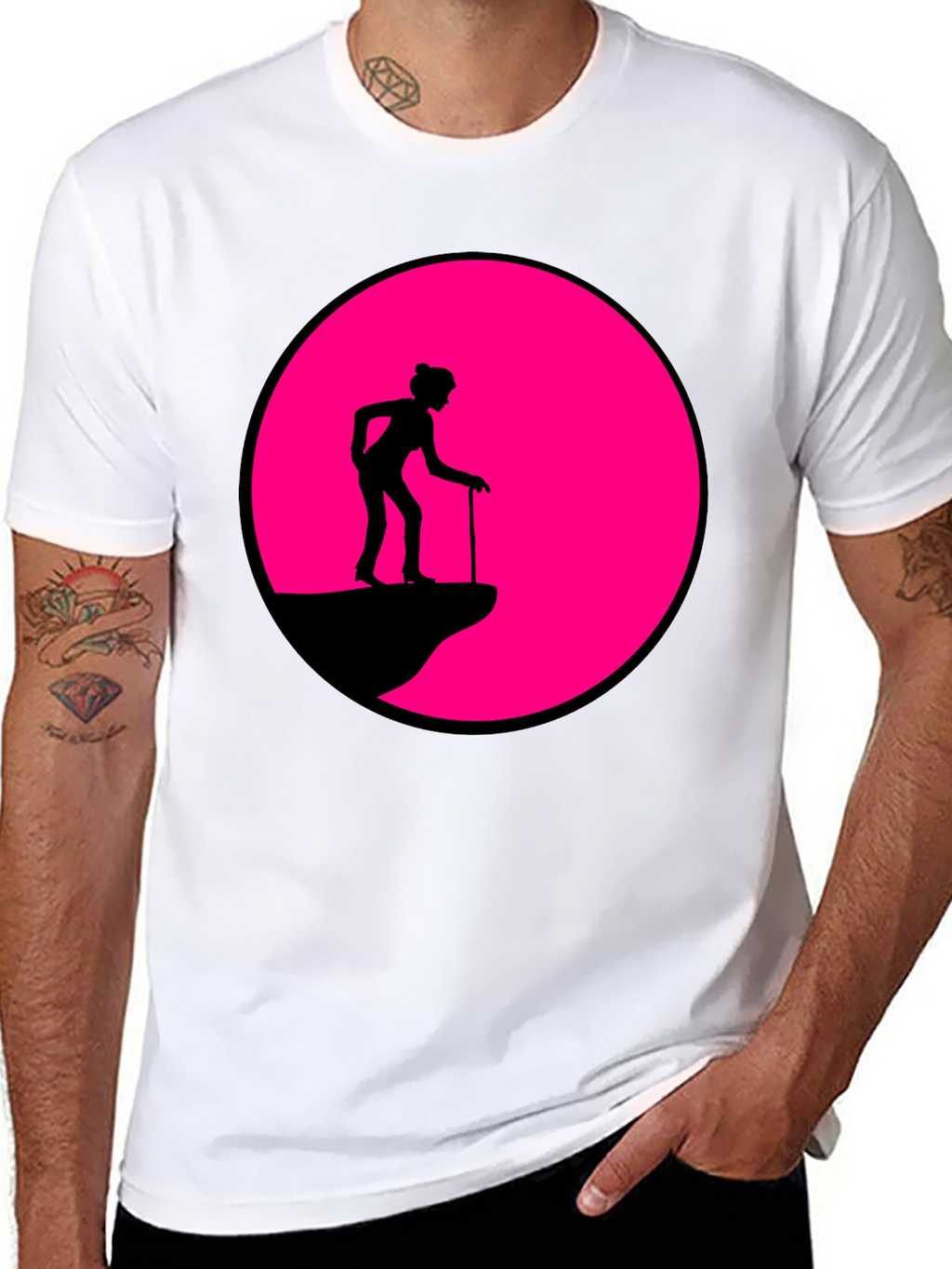 Cliff Walker Graphic Tee - Black Cotton Blend