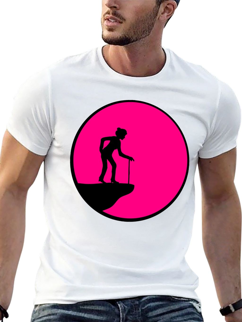 Cliff Walker Graphic Tee - Black Cotton Blend