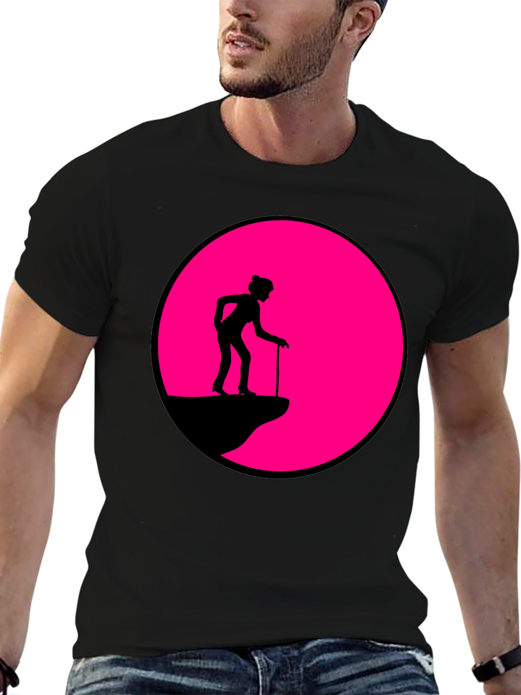 Cliff Walker Graphic Tee - Black Cotton Blend