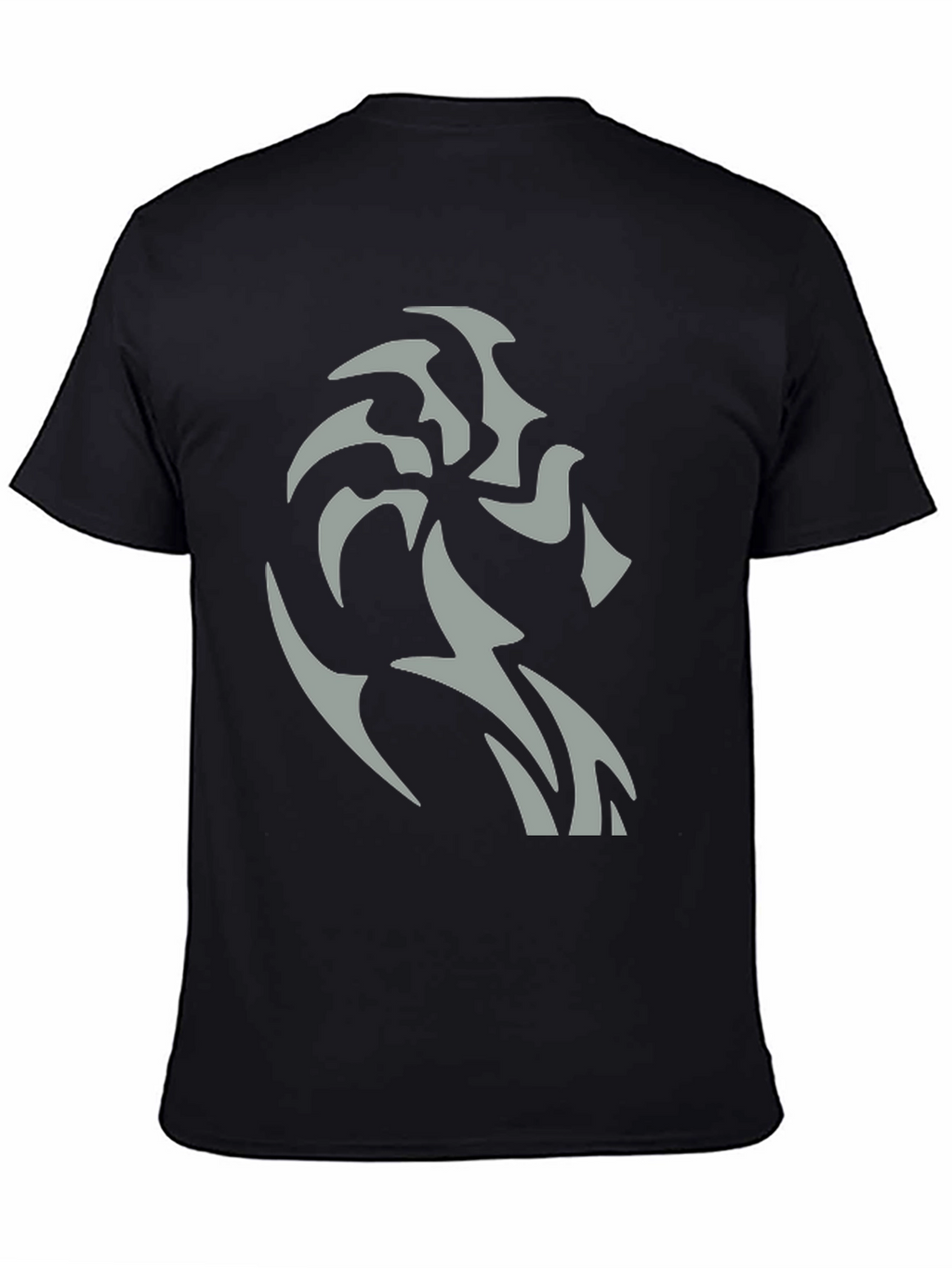 Tribal Lion Graphic Black T-Shirt - Stylish Mens Tee