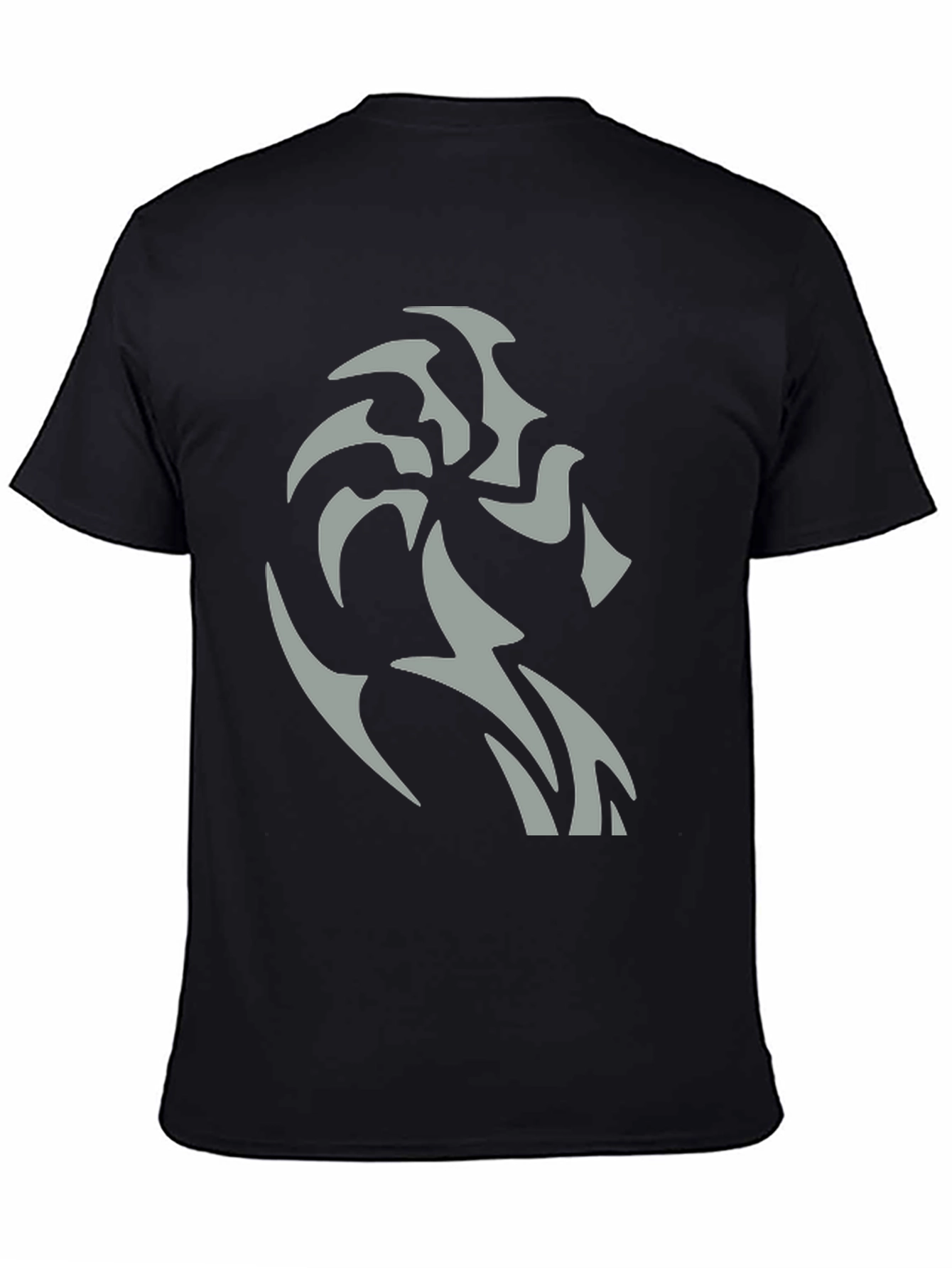 Tribal Lion Graphic Black T-Shirt - Stylish Mens Tee