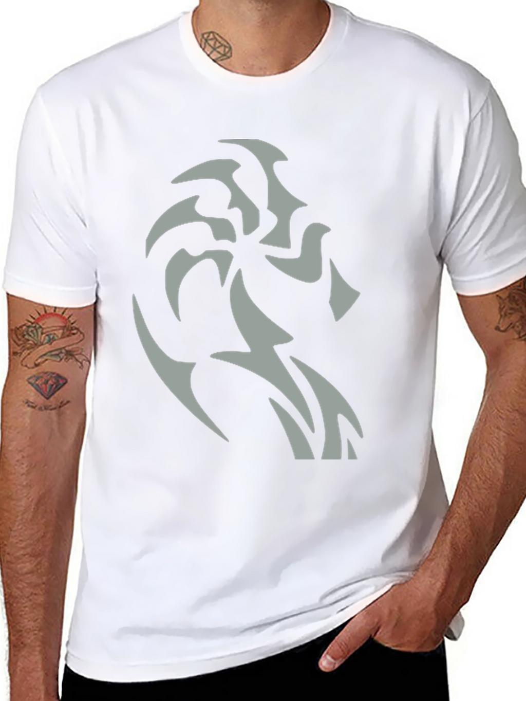 Tribal Lion Graphic Black T-Shirt - Stylish Mens Tee