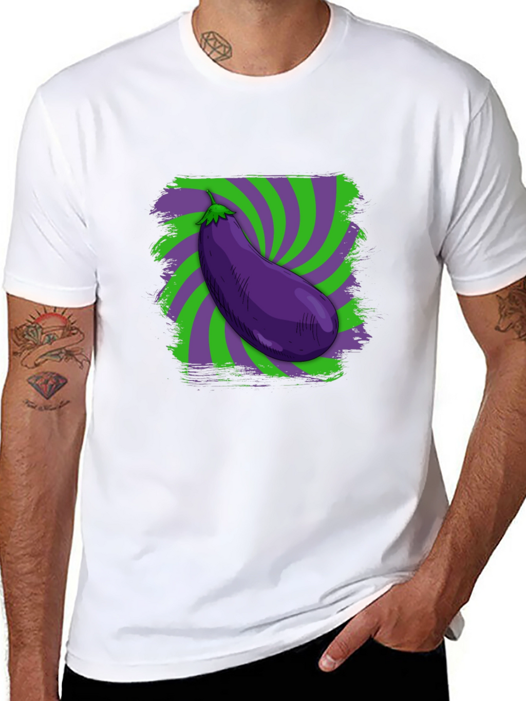 Eggplant Swirl Graphic Tee