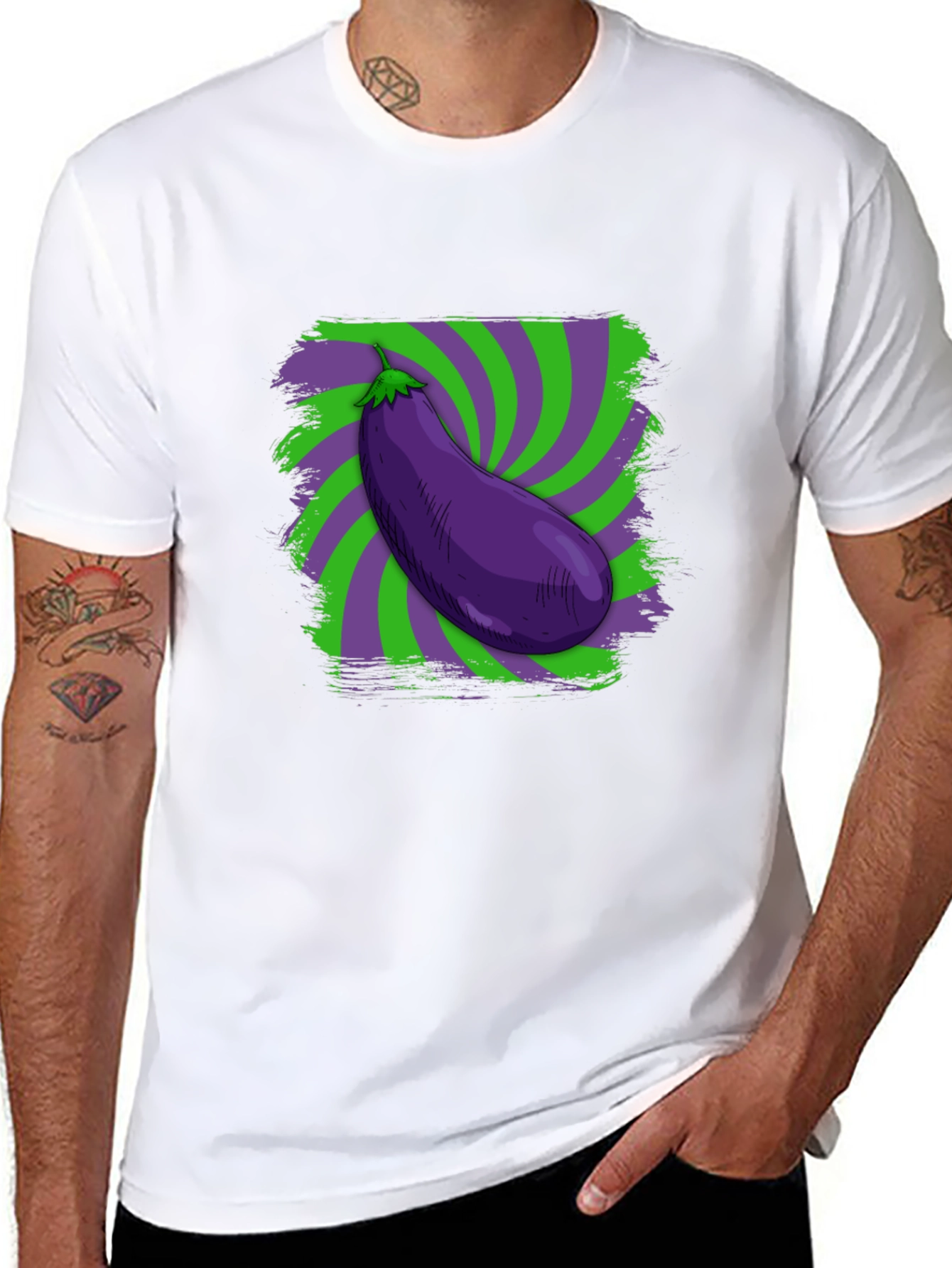 Eggplant Swirl Graphic Tee